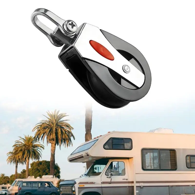 M76E Single Rope Guide Pulley with Rotating Eye Cord Guide for Outdoor Positioning