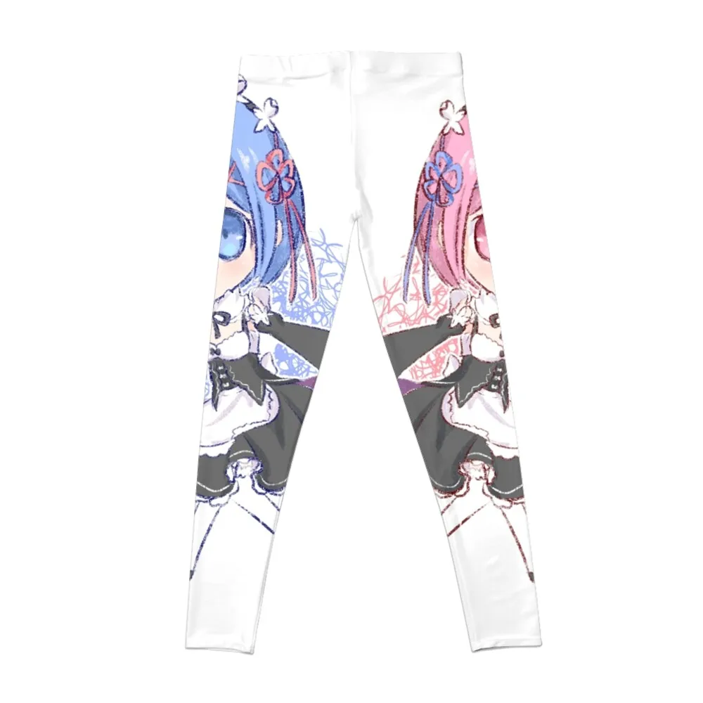 Re:zero Chibi Rem & Ram Leggings for fitness Legging sport Womens Leggings