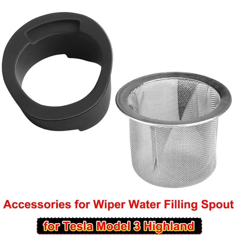 for Tesla Model 3 Highland 2024 Silicone Wiper Seam Water Anti-Leakage Plug Anti-blocking Cover Filter Mesh Interior Accessories