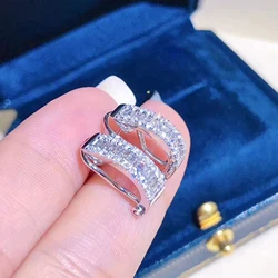 New 925 Silver Needle Jewelry Women Earrings With U Shaped Wedding Mosaic Cubic Zircon Earring Party Gifts Pendientes