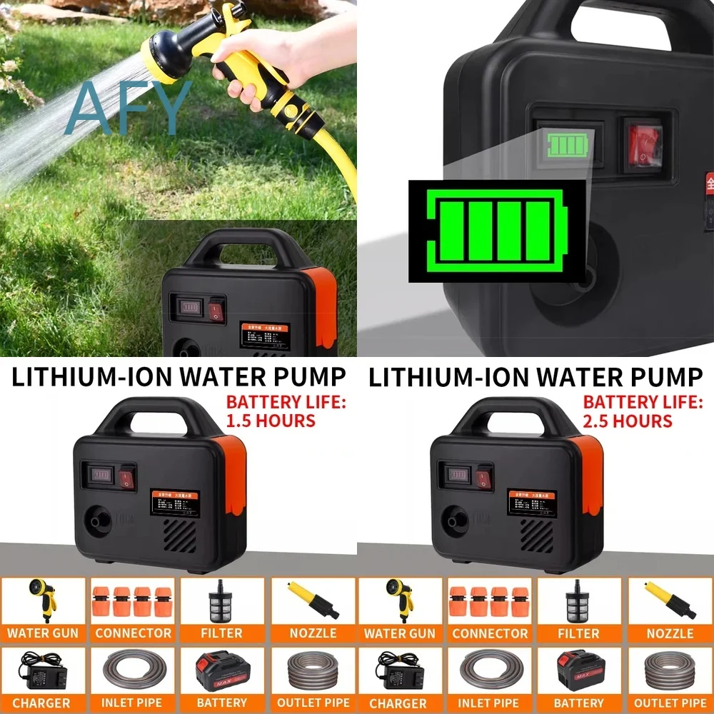 Cordless Electric Water Pump 30M Garden Watering Tool Rechargeable Irrigation System for Makita 12V 21V Battery Lawn Care