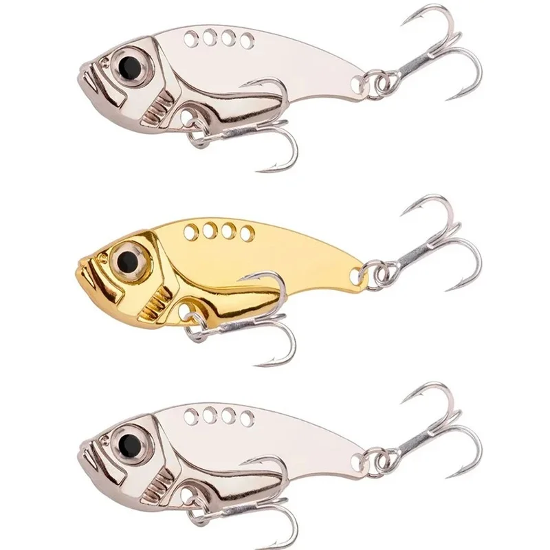 1/3/5pcs Metal 5/10G Fishing Lure Vibration Spoon Colorful Hard Baits Crankbait Wobbler Swimbait Cicada Tackle