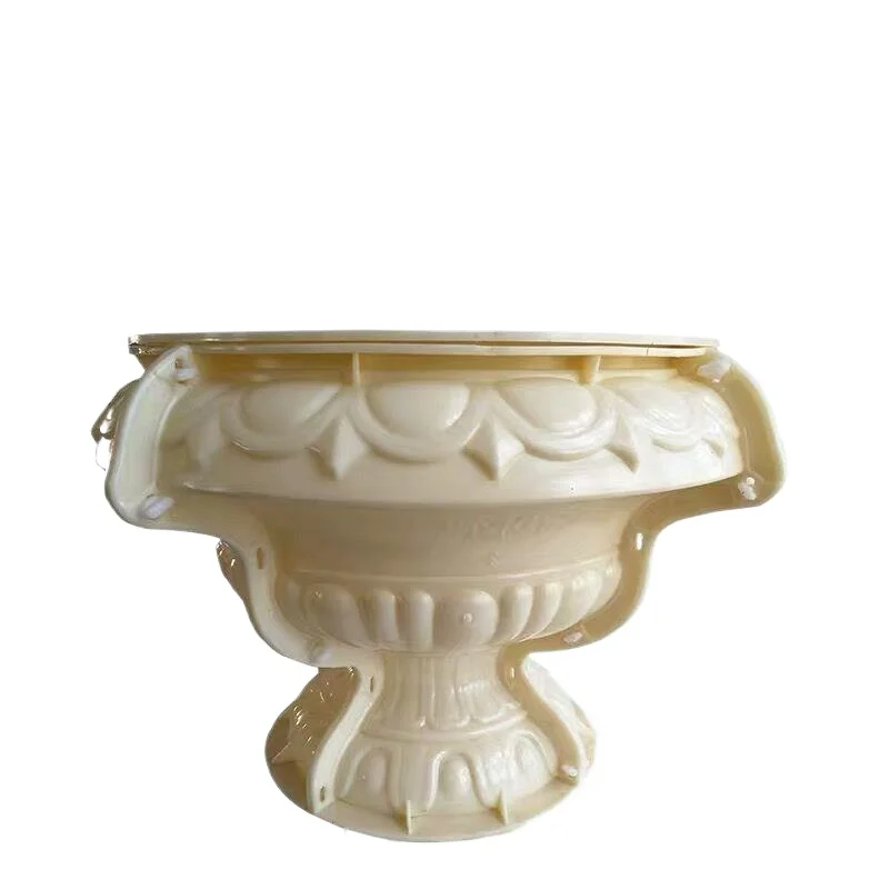 Roman Flower Pot Plastic Mold for House Outdoor Decoration DIY Large Size Circular Mold Garden Cement Bonsai Vase Mold