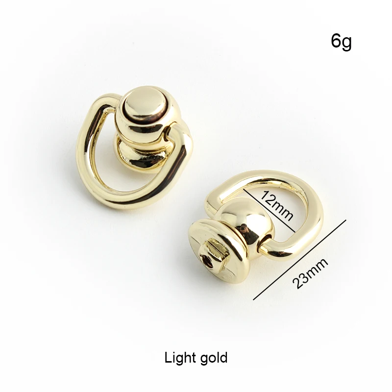 10-50-100pcs 23x12mm Light Gold High Quality Chic D Hanger Connector For Leather Bags Chain Hang Parts