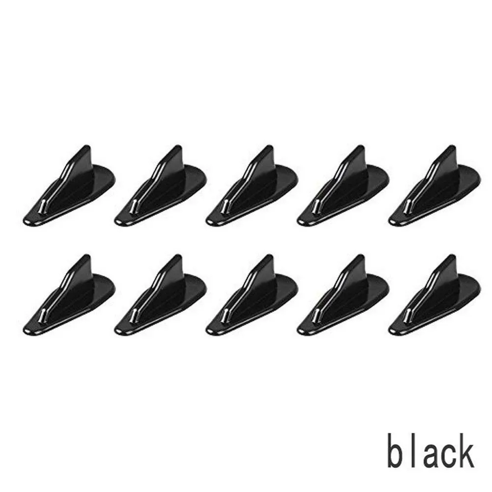 10Pcs PP Style Fins Roof Spoiler Wing Kit Designed for Vortex Generator Use to Aid in Aerodynamic Balance and Flow