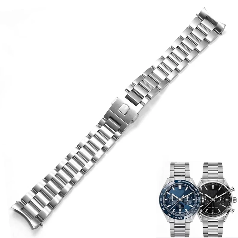 

Ремешок для часов из твердой нержавеющей стали для Tag Heuer Carrera CBN2A1D, серия Competitive Potential WAY201S, 22 мм, мужской ремешок для часов