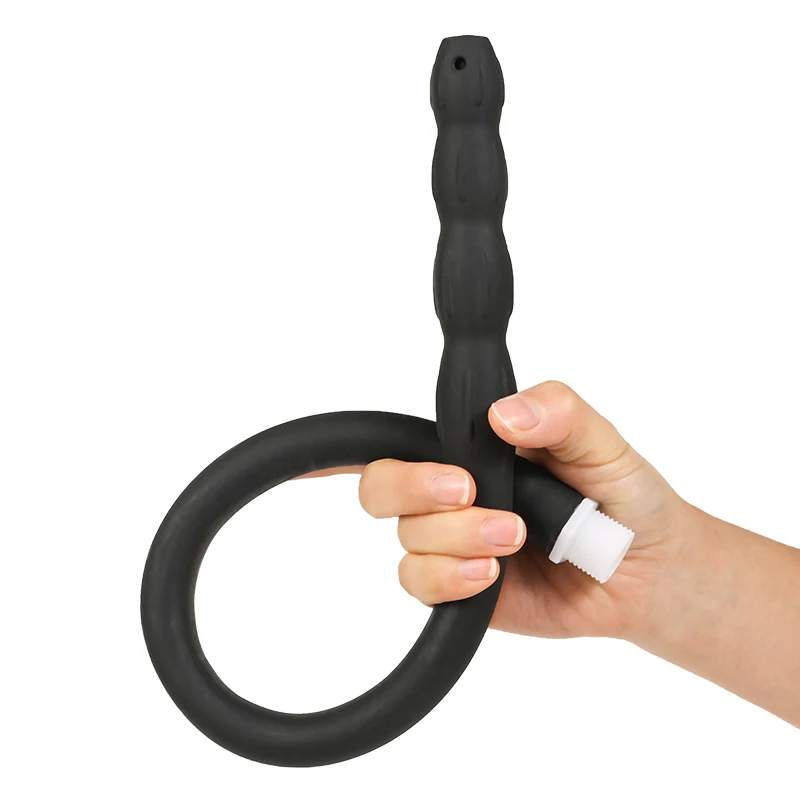 51CM Extra Long Enema Rectal Shower Cleaning System Anal Beads Silicone  Douche Tube For Anus Colon Enema Anal Cleaning Butt Plug