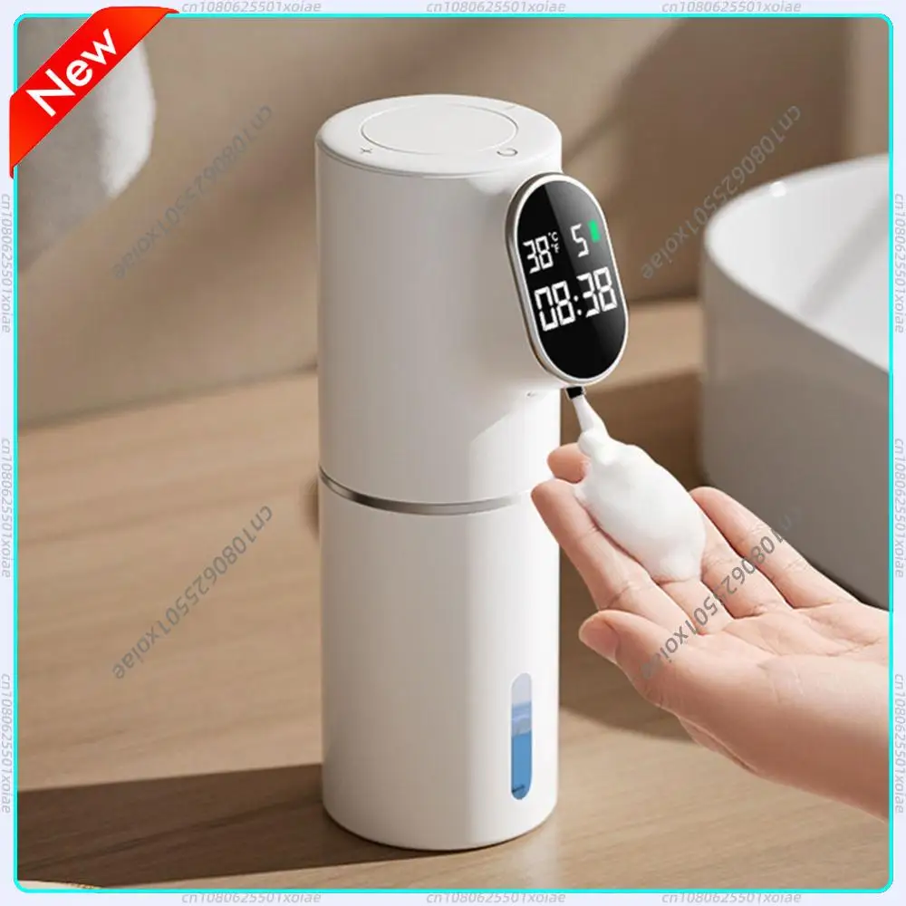 

Automatic LED Liquid Foam Soap Dispenser 5 Adjustable Levels Rechargeable Soap Device Can Wall Mount for Bathroom Kitchen Office