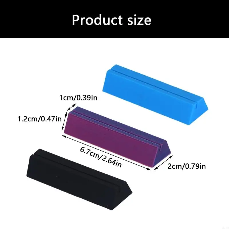 3 Pack Card Display Stands with a Long Top Slot, Plastic Desktop Base Set for Game, Collectible and Postcard Viewing 24BD