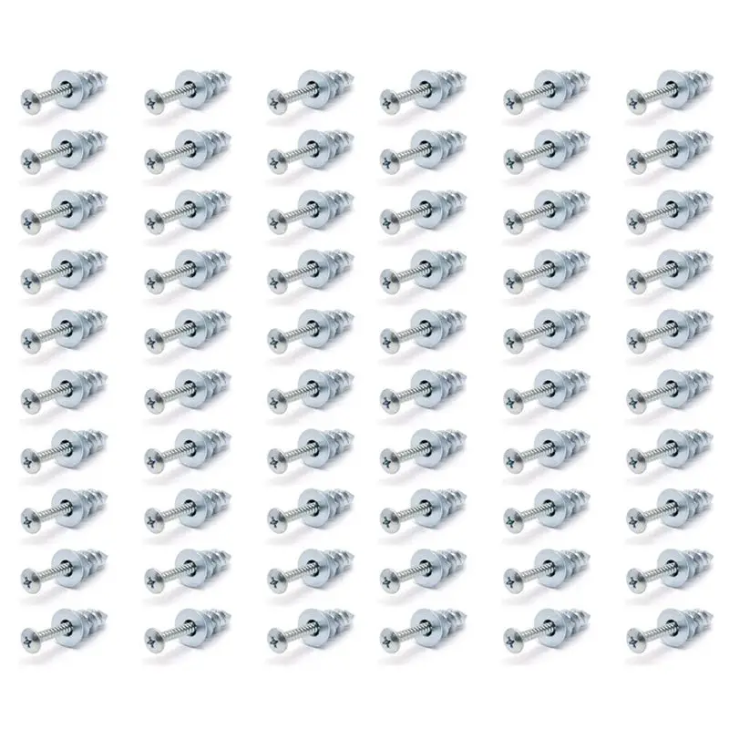 A01F-Zinc Self-Drilling Drywall/Hollow-Wall Anchor Kit With Screws (60 PCS)