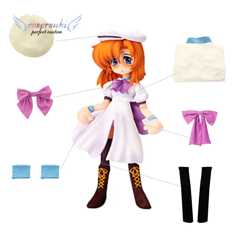 CyHigurashi no Naku Koro ni عندما يبكون Ryuuguu Rena مخصص تأثيري حلي هالوين عيد الميلاد أزياء تنكرية