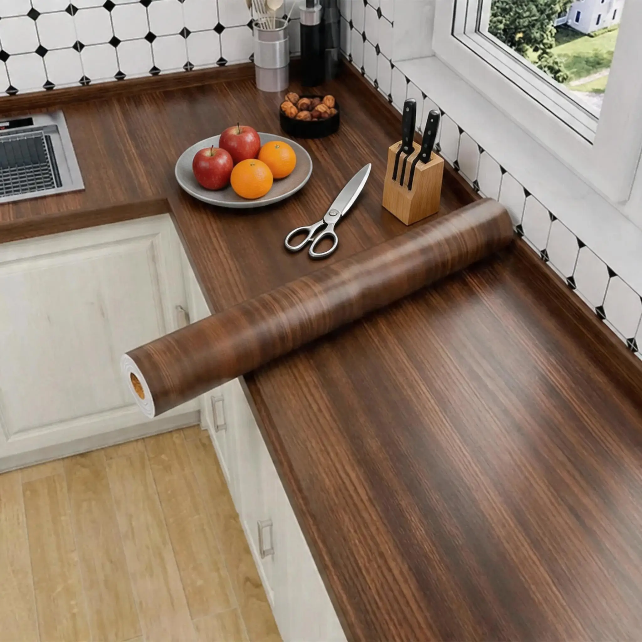 

Self Adhesive Vinyl Waterproof Wallpaper Wall in Rolls Furniture Cabinets PVC Decorative Film Wood Grain Stickers For Home Decor
