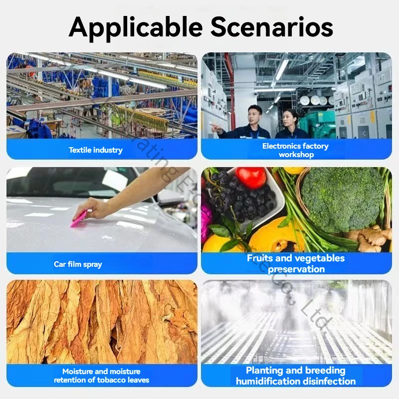 Ultrasonic Atomizer Factory Workshop Industrial Humidifier Large Volume Automobile Clothing Film Dust Reduction Spray Equipment
