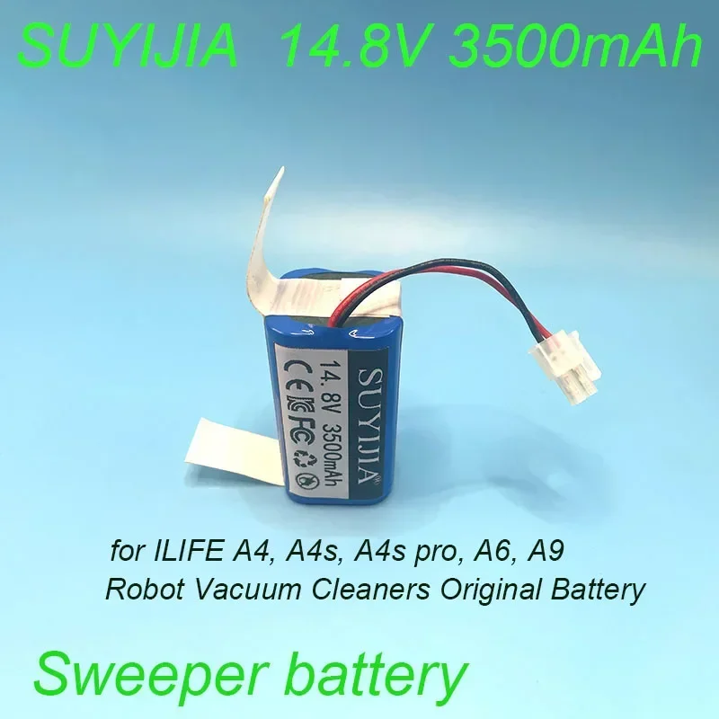 New 4S1P 14.4V 3500mAh Lithium Battery for ILIFE A4 A4s V7 A6 V7s Plus and Other Robot Vacuum Cleaners Various Plugs Customized