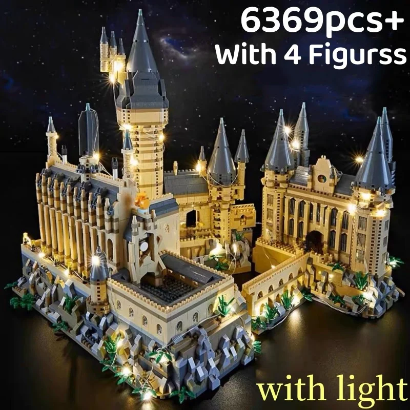 Micro Bricks City Creative Medieval Magic School Castle Famous Architecture Palace Model Building Blocks Gifts Kid Assembly Toys