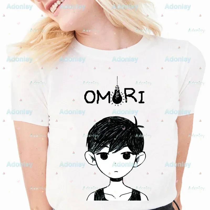 Omori Graphic Harajuku Harajuku Women's T-shirts Top Casual Fashion Tops Female T-shirt