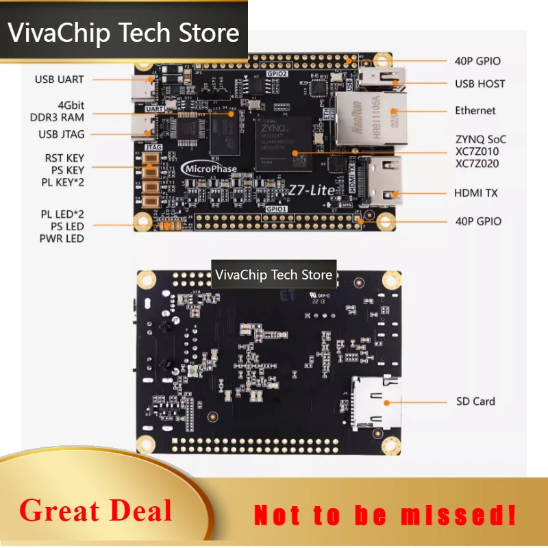 VivaCTZ7-Lite FPGA Core Board - Xilinx ZYNQ 7000 (7010/7020) Series With ARM Processor For Industrial Embedded Development