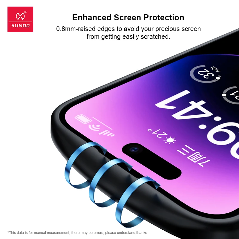 Xundd For iPhone 15 Pro Max Case For iPhone 15 Pro 15 Plus Airbag Shockproof Back Stripe Clear Shell with Heat Dissipation Vent