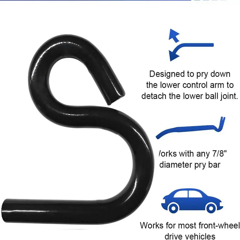 Ball Joint Separator Tool 6007 Lower Control Arm Prying Suspension Bushing Heavy Duty For 7/8 Inch Pry Bar disassemble Tools