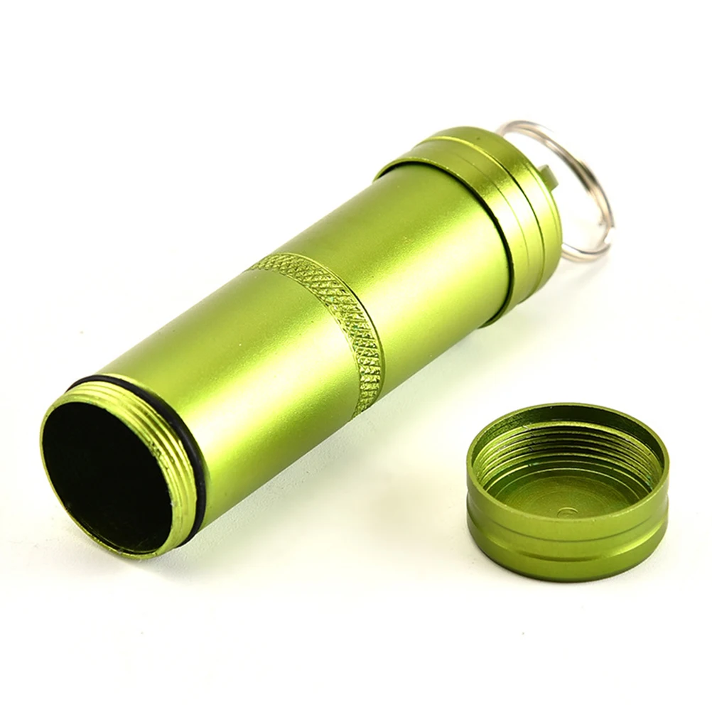 

3pcs Portable Pill Box Aluminum Alloy Waterproof Sealed Storage Containers for Tablets Emergency Outdoor Keychain Pill Holder