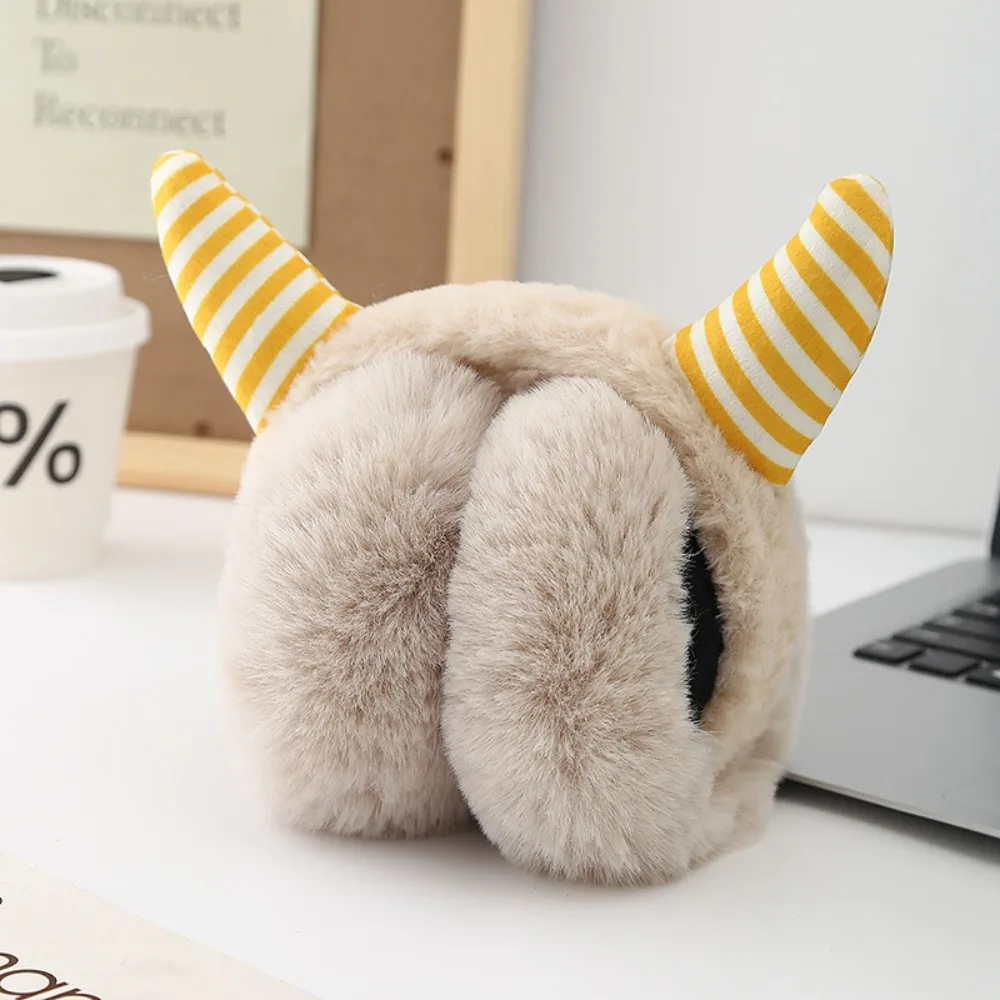 هدايا عيد الميلاد لطيف قرون أرنب الأذن غطاء للأذنين الدافئة لينة غطاء للأذن الدفء الباردة حماية للطي إيرفلاب النساء