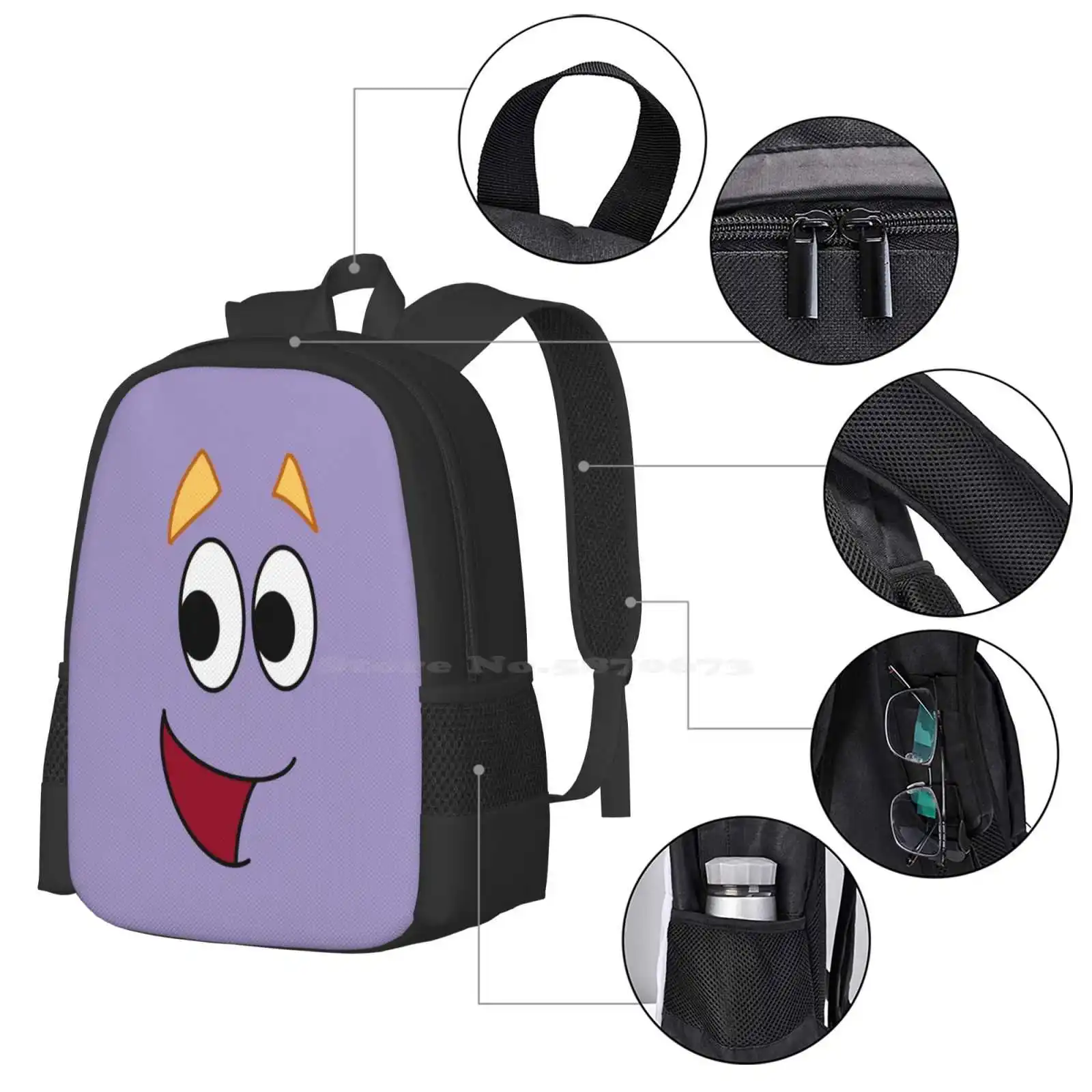 Dora The Backpack Hot Sale Schoolbag Backpack Fashion Bags Dora And The Boots The Explorer Cute Happy Face Smile Smilie Excited