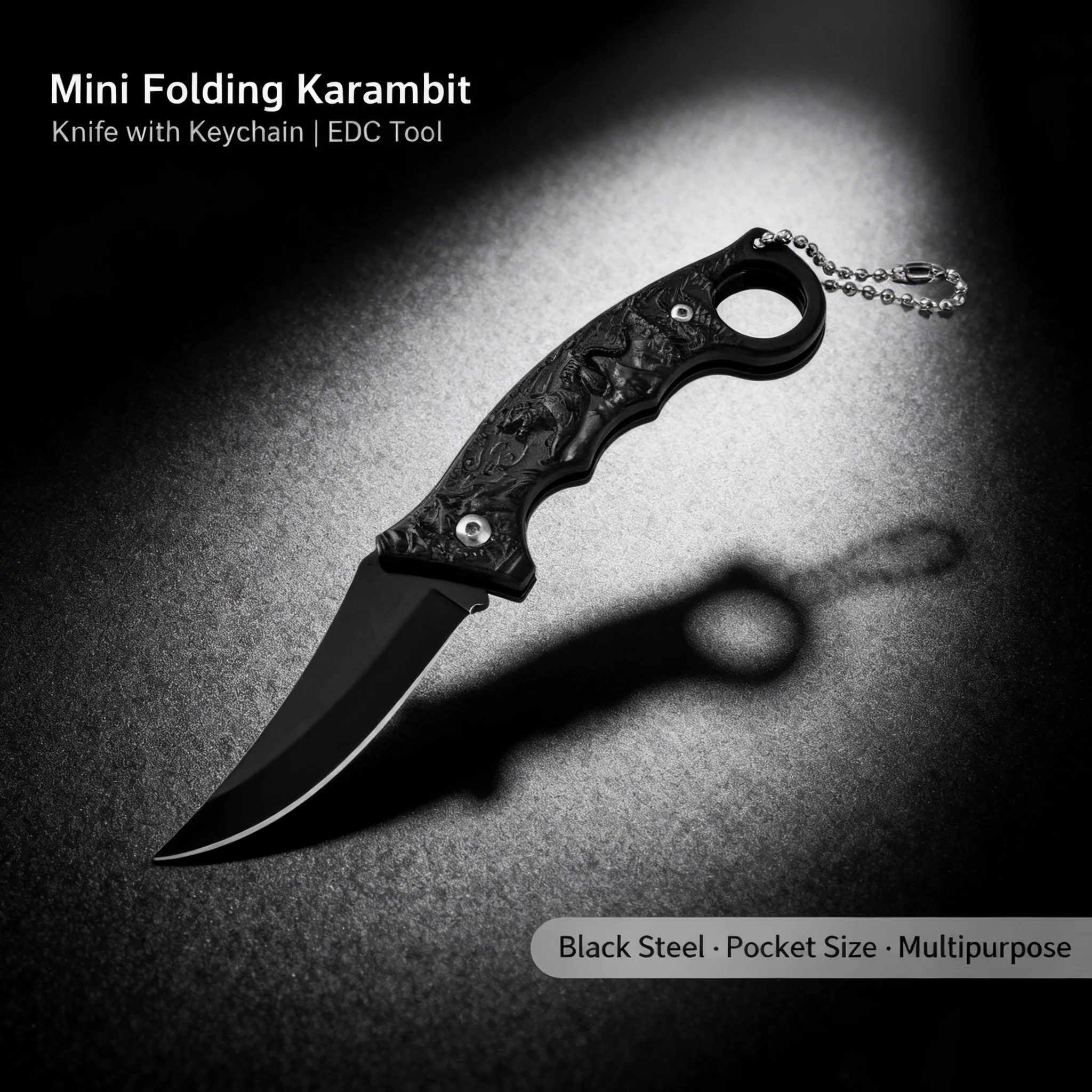 2026 New EDC Folding Pocket Knife with Tiger Engraved Handle – Stainless Steel Blade for Camping, Hiking, Fishing Outdoor Tool