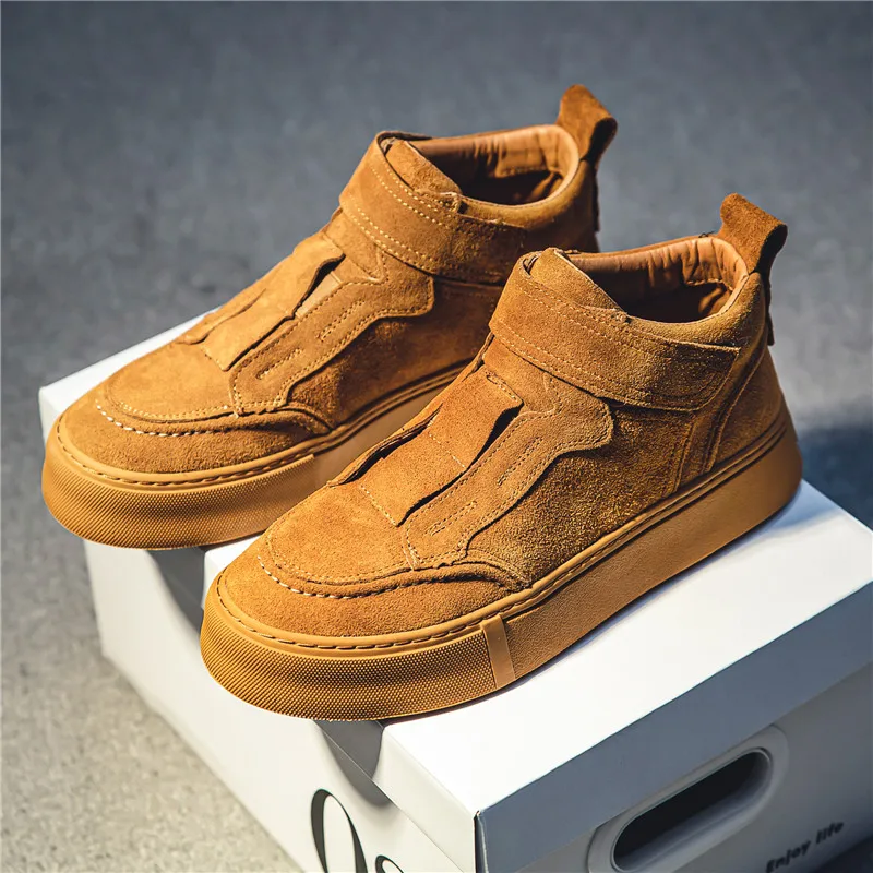 

Men's High Top Skate Shoe Causal Dress All-Weather Breathable Lightweight Non-Slip Sneakers Comfort Fit Walking Shoes for Male