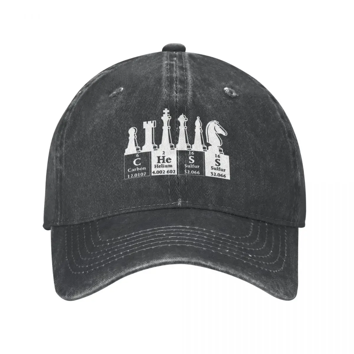 Chess Washed Baseball Cap Periodic Table of Elements Retro Trucker Hat Spring Unisex Tennis Casual Baseball Caps