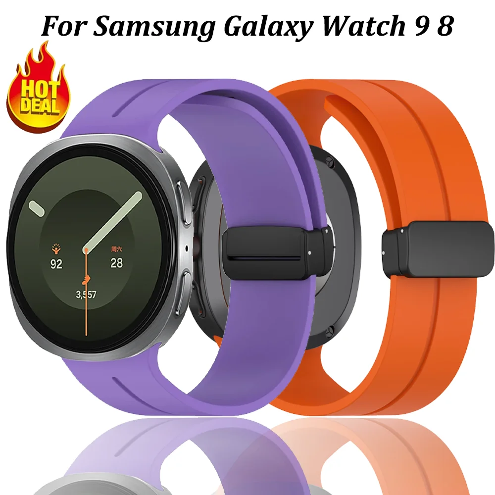 Silicone Strap for Samsung Galaxy Watch 9 8 40mm 44mm 8 Classic 46mm Comfortable Wristband for Galaxy Watch 9 Replace Bracelet