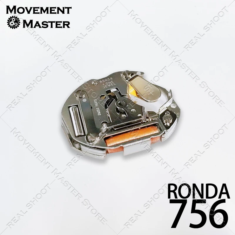 Ronda 756 Swiss Quartz Watch Movement 2 Hands Electronic Time Setting No. 379 Battery 13x15.55mm High-Quality Watch Repair Parts