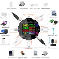 UD18 mobile phone charging detector measuring instrument DC DC USB tester digital voltmeter ammeter