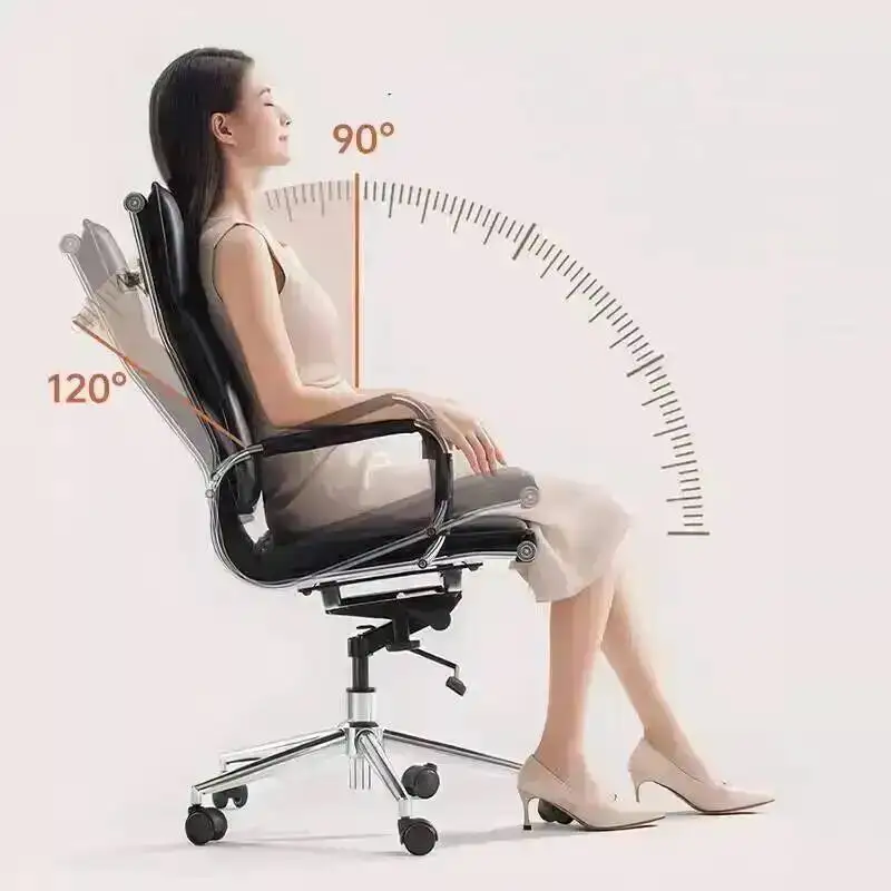 Backrest Wheels Office Chair Playseat Study Mobile Comfortable Office Chair Bedroom Reading Luxury Muebles Trendy Furniture