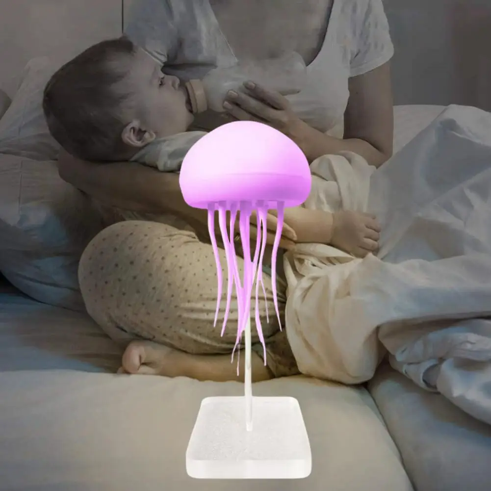 Stress Reduction Light Mesmerizing Jellyfish Lamp with Dancing Legs 17 Rgb Colors Usb Rechargeable Desktop Decoration Unique