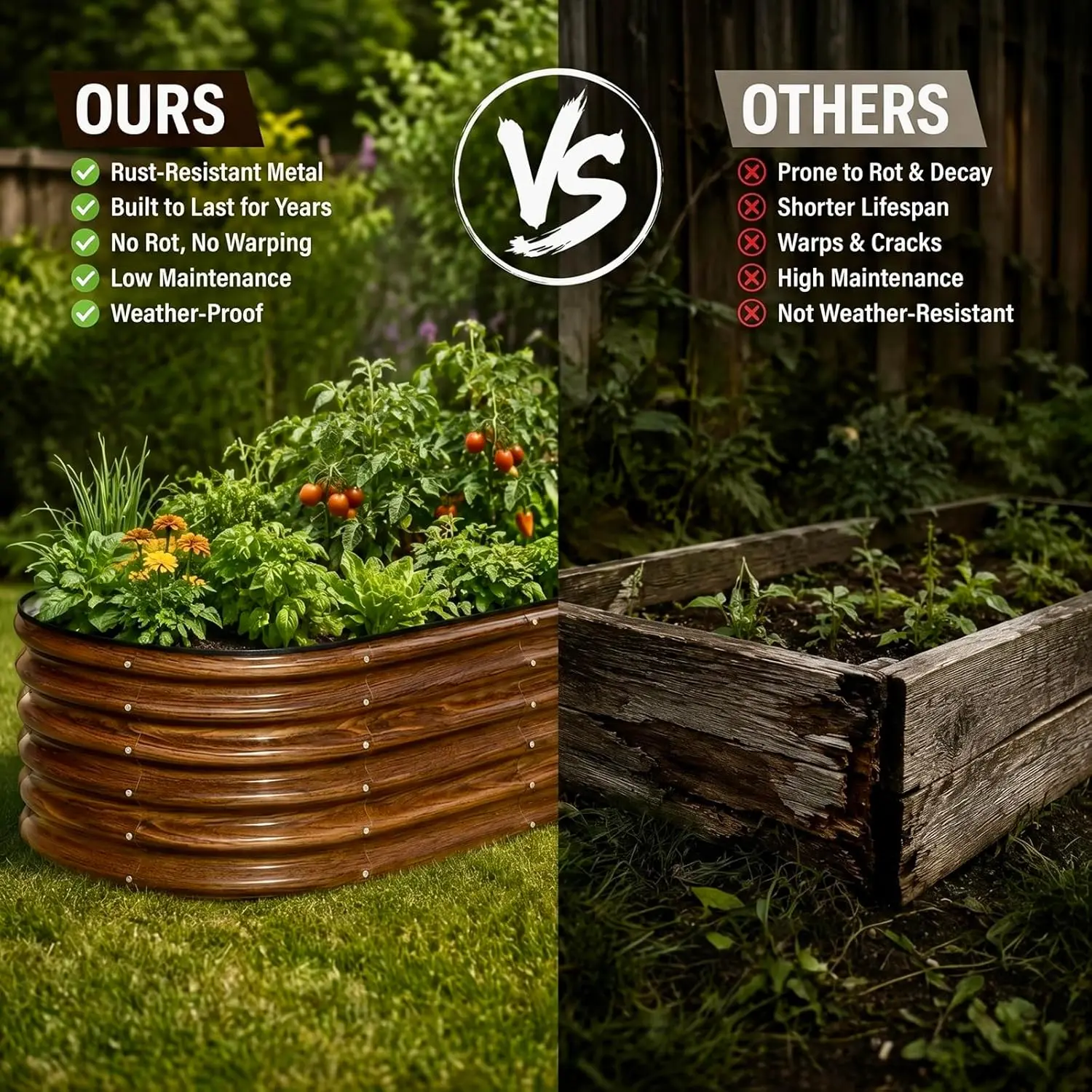 3 Pcs 4x2x1.5ft Raised Garden Bed Outdoor, 17