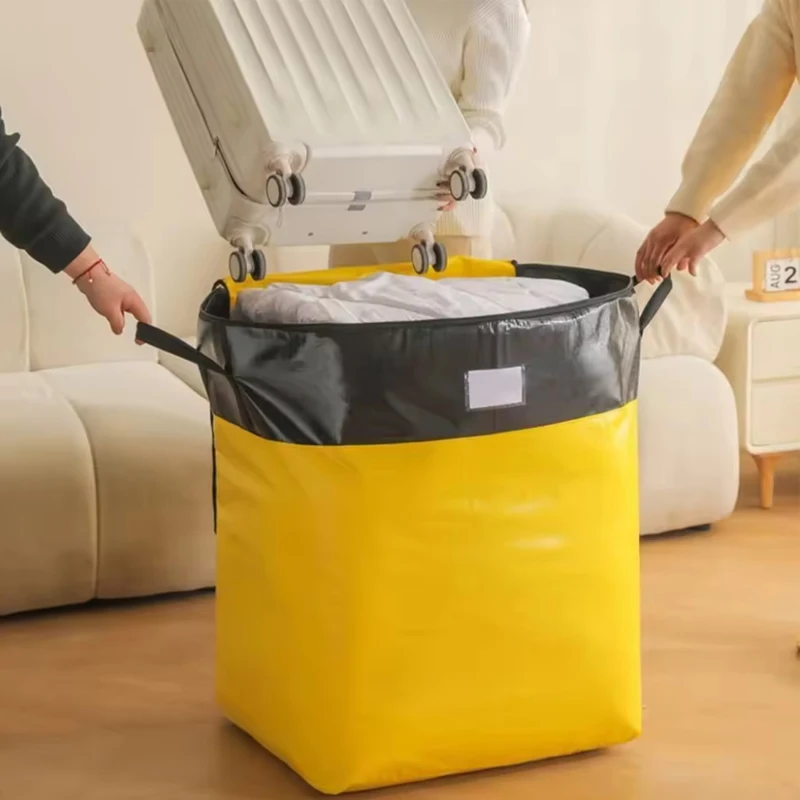 Waterproof Woven Bag Thickened Eco-friendly Luggage Bag Transfer Storage Wear-resistant Bag Large Capacity Foldable Moving Bag