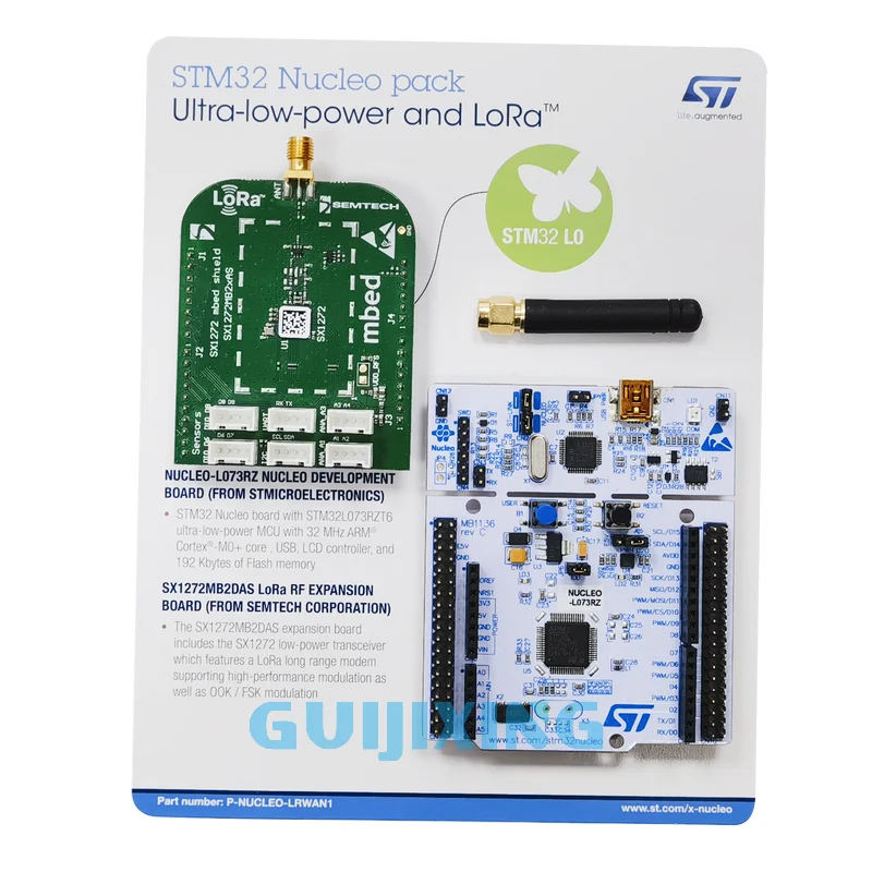 P-NUCLEO-LRWAN1 Nucleo-L073RZ LoRa expansion plate, low-power wireless Nucleo Development board