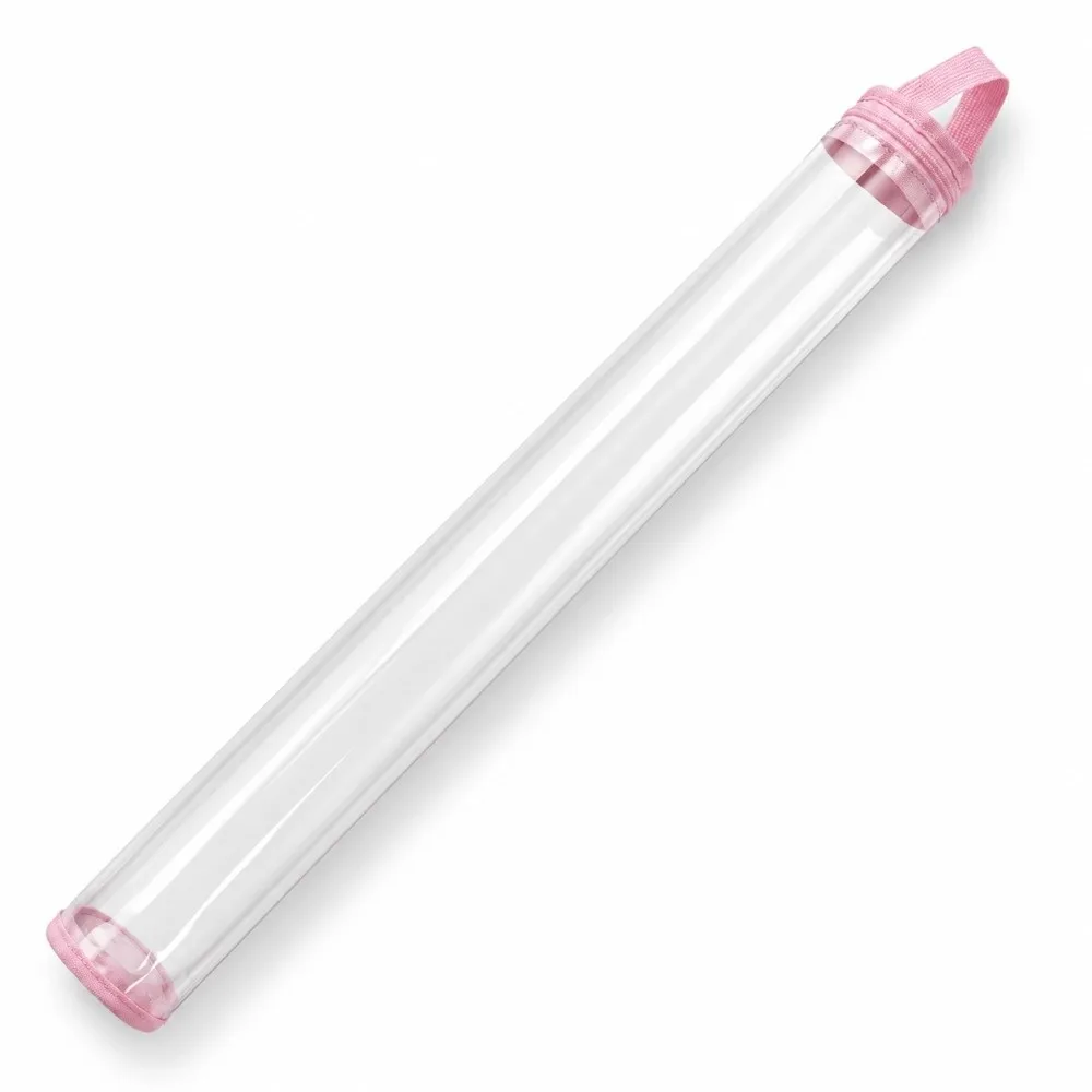 PVC Mahjong Mat Case Dustproof Carry Handle Mahjong Roll Storage Bag Hanging Loop Transparent Mahjong Mat Storage Tube
