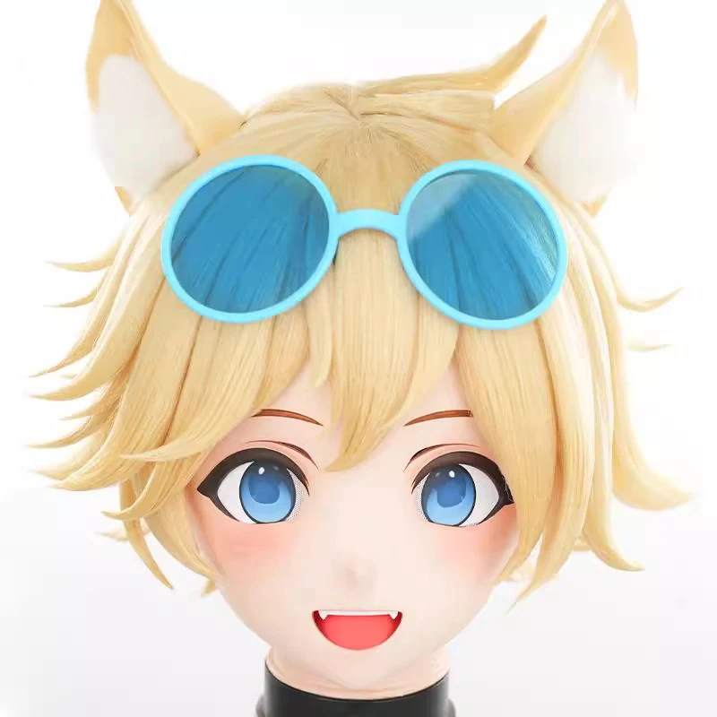 

(MEO325) Customize Handmade Full Head Lockable Crossdress Male to Female Japanese Cartoon Anime Game Character Kigurumi Mask