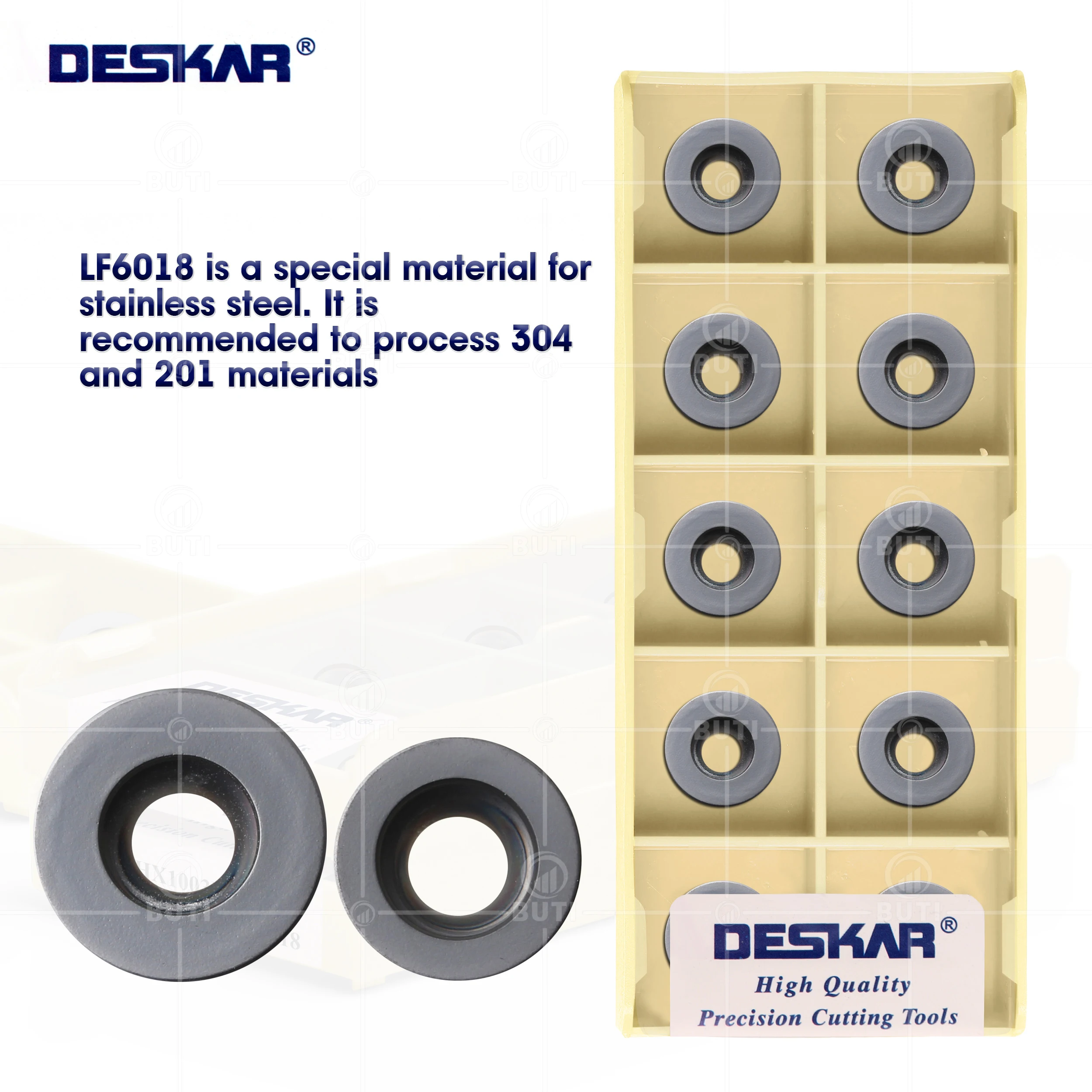 Deskar 100 Original Rdhx12t3mot Rdhx1003mot Lf6018 Fresagem Carbide Inserir Ferramenta Torno Cortador de Corte para Aço Inoxidável