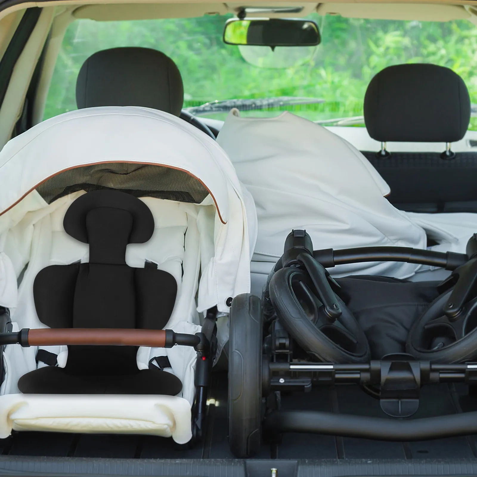 

Stroller Seat Liner Comfort Support Cushion Insert Universal Car Seat Pad Detachable Washable Soft Polyester Material