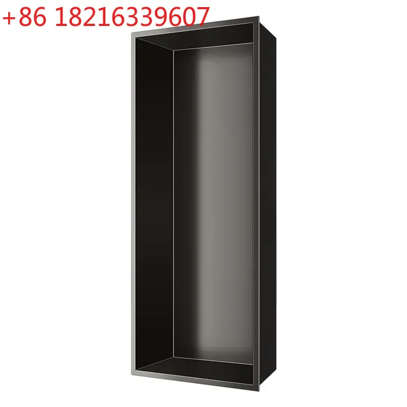 YAOUltra Thin Horizontal Niche Embedded Bathroom Toilet Stainless Steel Metal Cage Rack Cabinet Finished