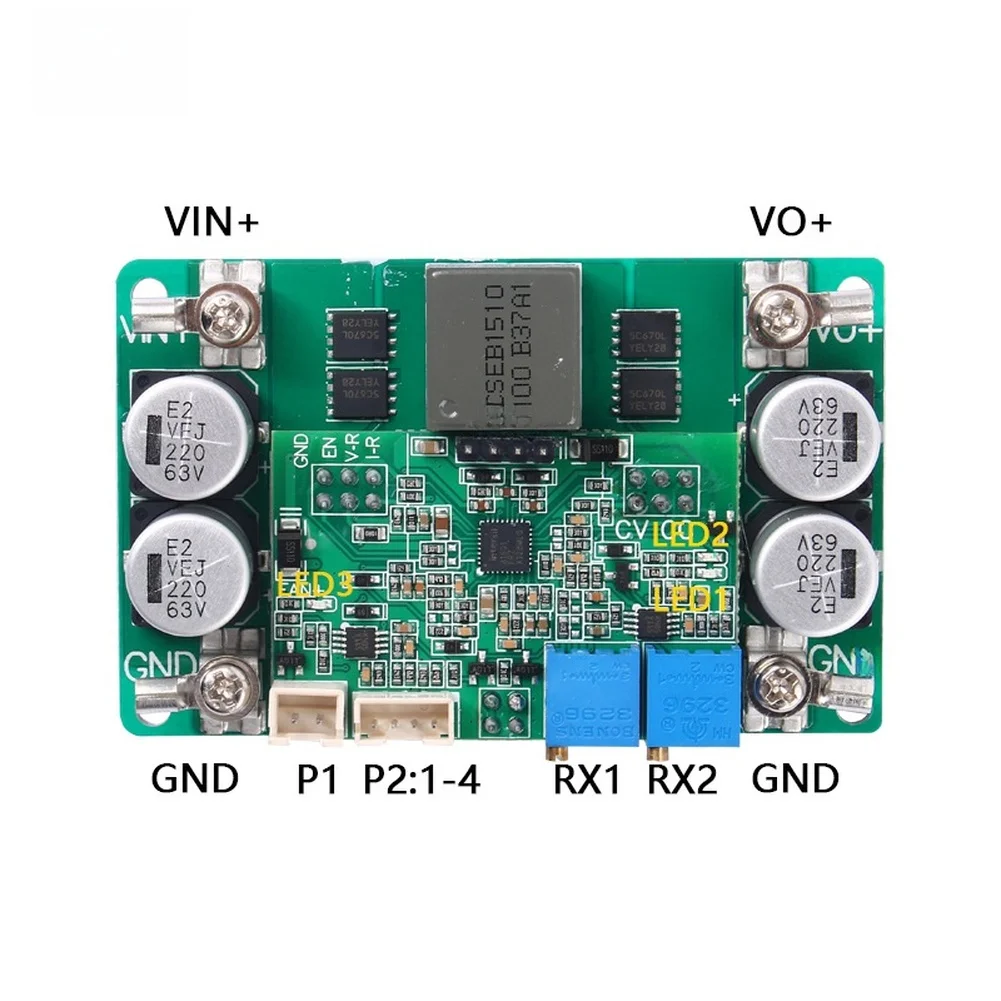 Automatic Step Down Step Up 1100W DC Voltage Module Compatible with 9V-58V Input and 2.4V-56V Adjustable Output for Electronics