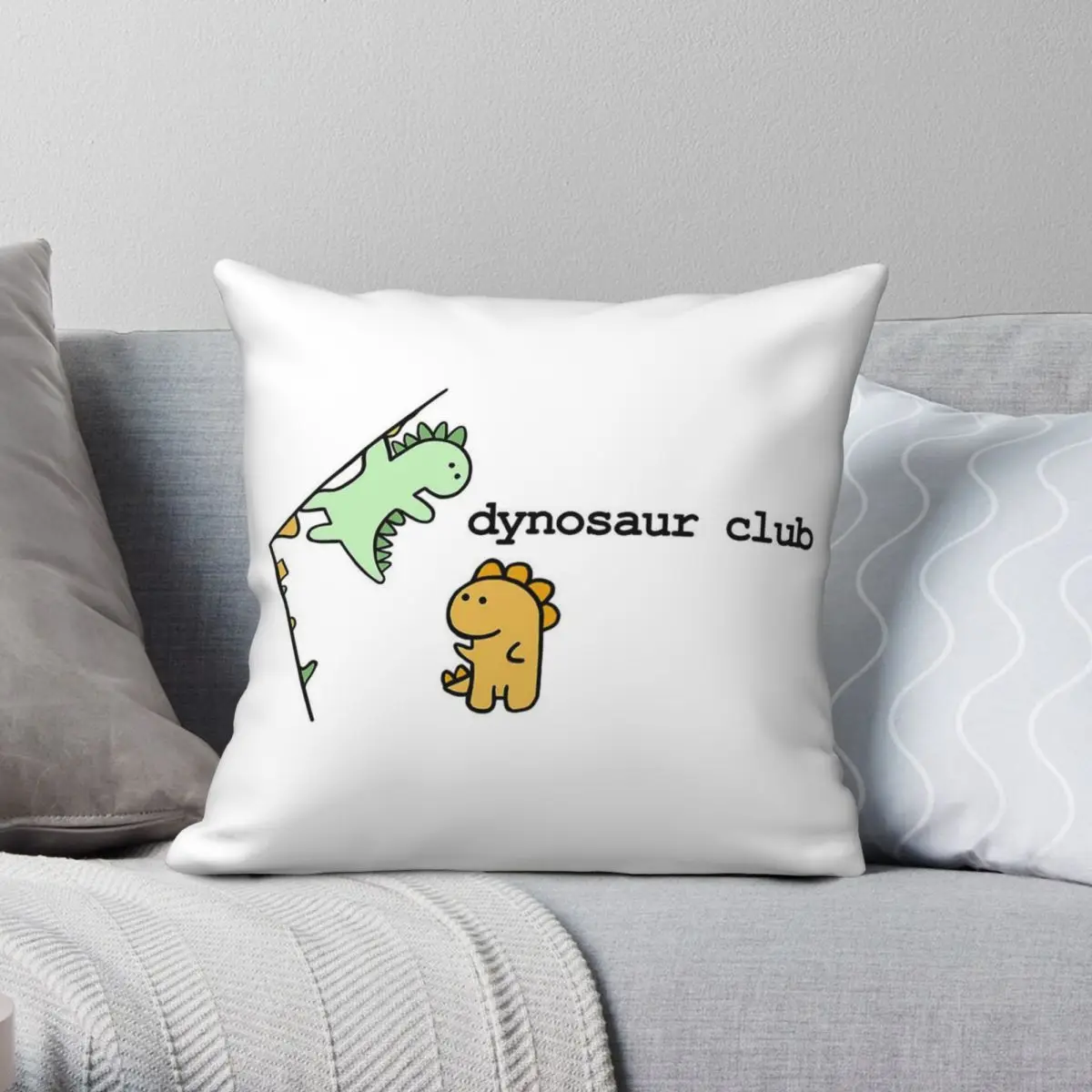 

Наволочка Dynosaur Club The Climbing T-Rex, полиэстер, лен, бархат, декор на молнии, наволочка, чехол для автомобильной подушки 18 дюймов