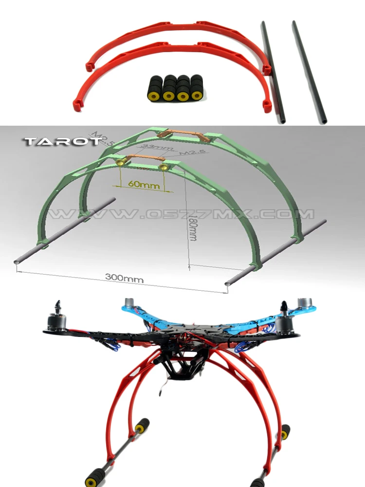 Drone Professional Accessories Diy Plastic Drone Parts S550 Hexacopter Tarot 650 Iron Man S500 Quadcopter Frame Landing Gear Kit