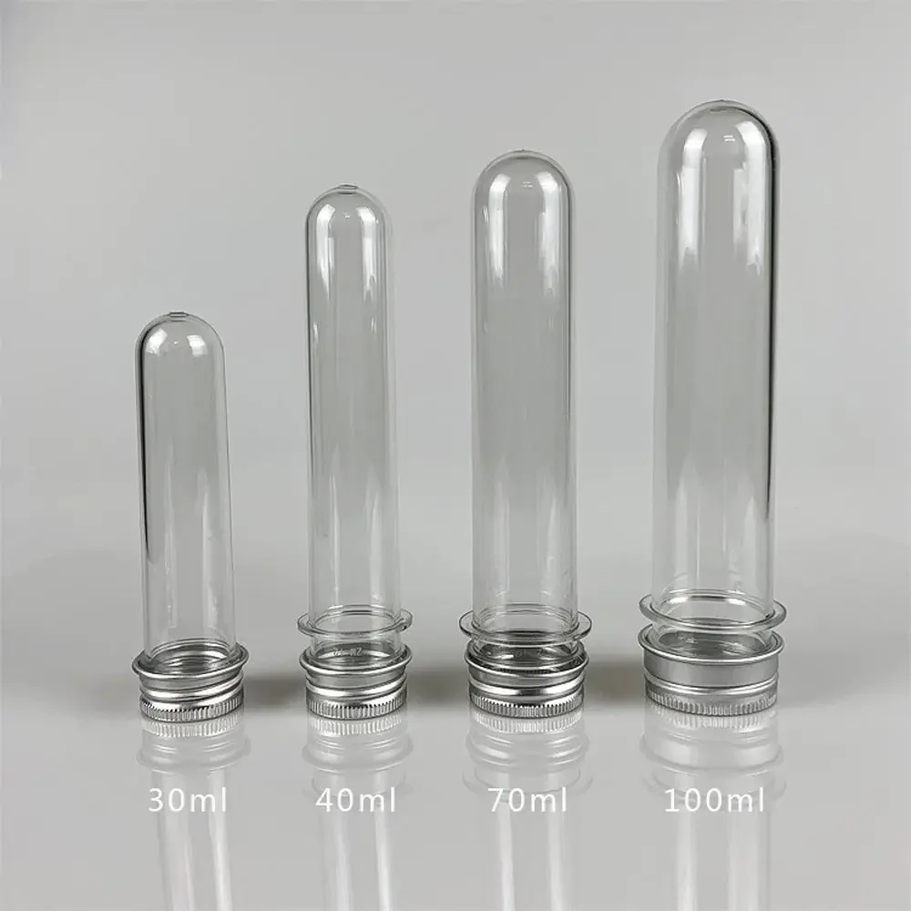 tubos de teste transparentes plasticos excelentes dos pecas 40ml com garrafas de aluminio do tampao material escolar equipamentos do laboratorio 10 01