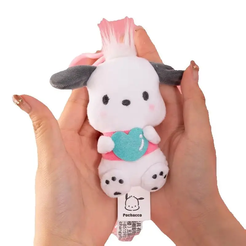 

Kawaiihellokitty Plush Pendant Kuromi Melody Pochacco Cute Soft Doll Keychain Lovely Birthday Surprise Gift for Friends