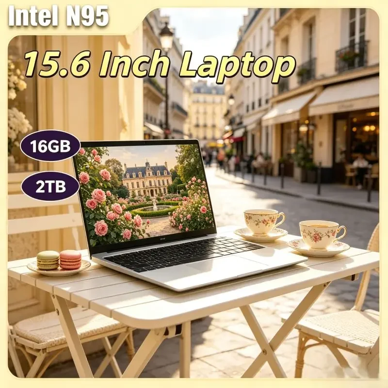 

15.6 Inch Notebook, 120Hz Sharp , Intel N95, 32GB RAM 2TB, Ample Storage, Reliable Battery Creates a Comfortable Office All Day