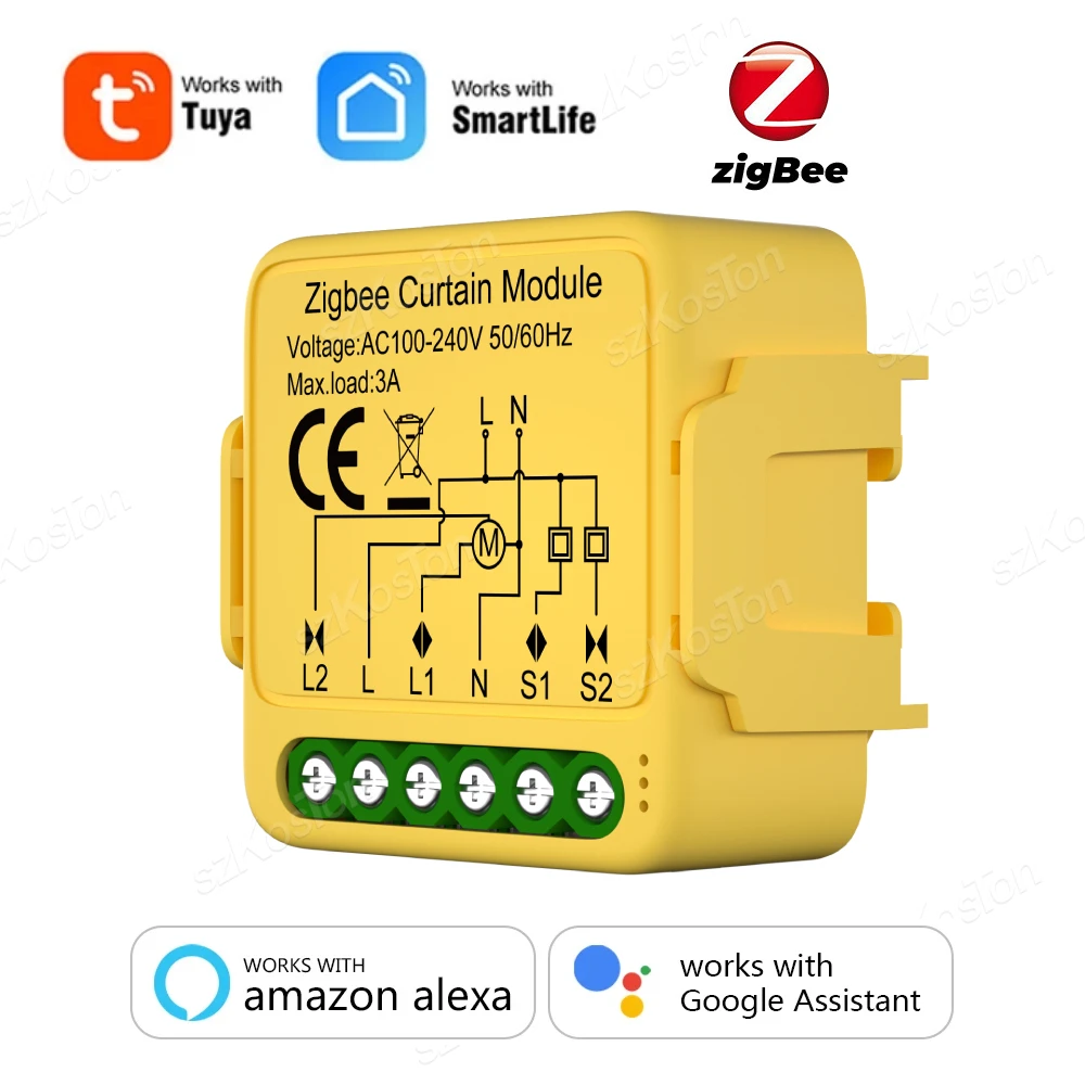 Tuya Vorhang Motor Smart Switch ZigBee WiFi RF433 3 Optionen Rollos Shutter Motor Schalter Controller Stimme für Alexa Google