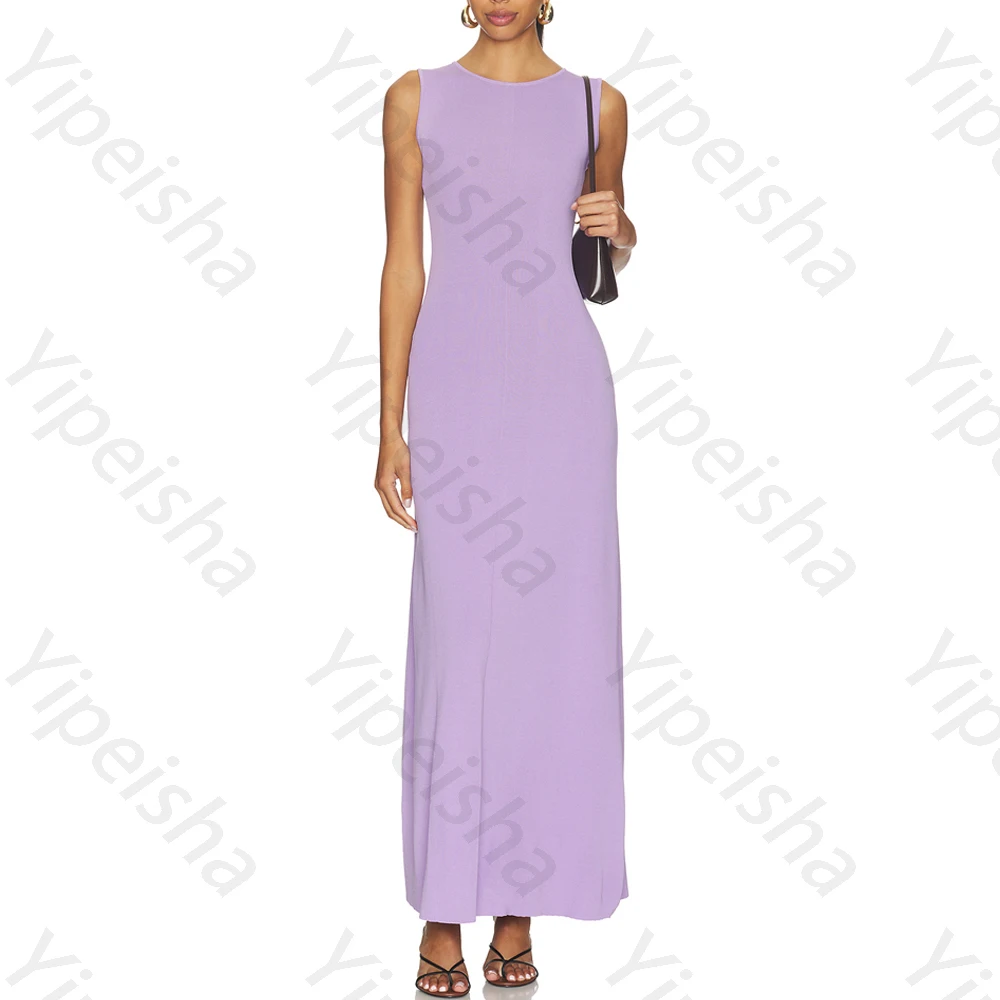 

Customized Sexy O-Neck Sleeveless Evening Dresses Elegant Celebrity Long Dress Exquisite High Quality Prom Party Gowns for Women
